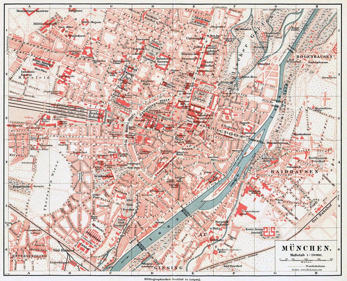 ミュンヘンの歴史的な地図