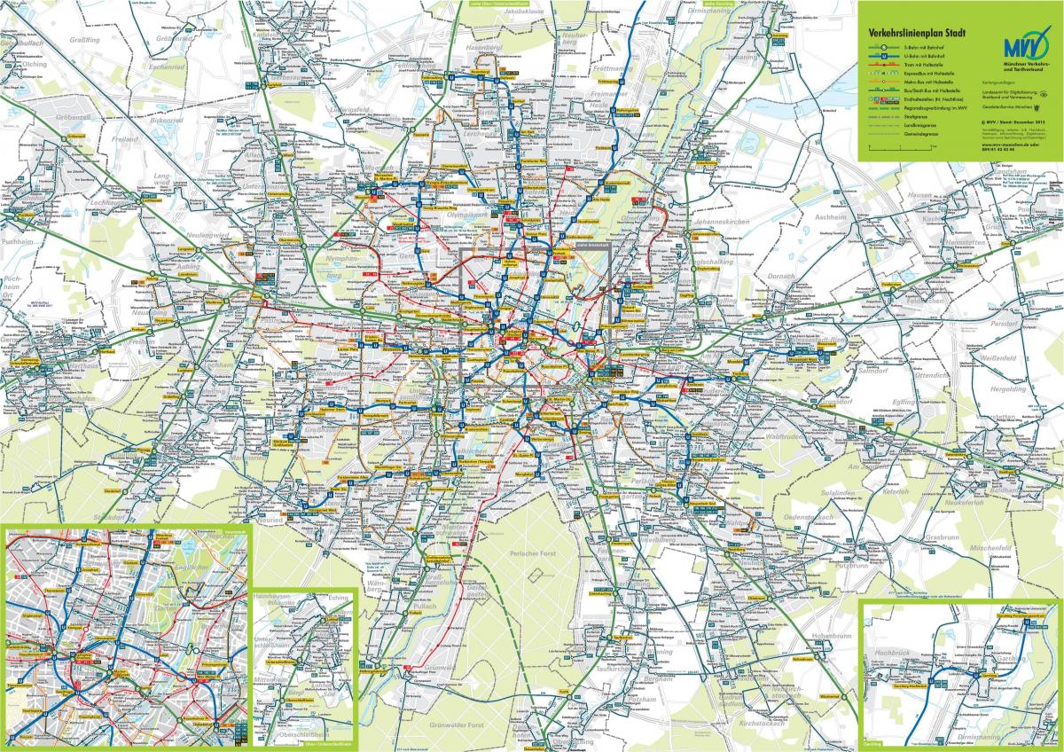 ミュンヘンの交通地図