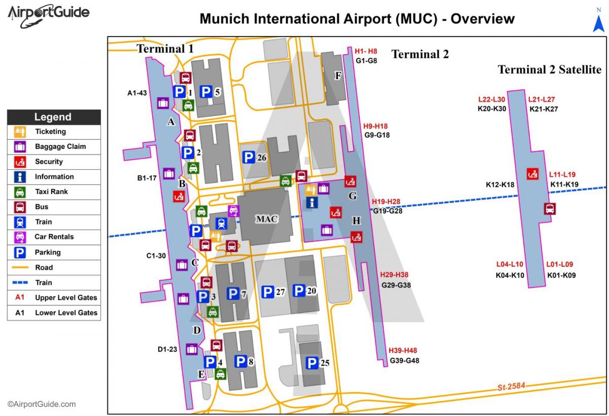 ミュンヘン空港ターミナルマップ