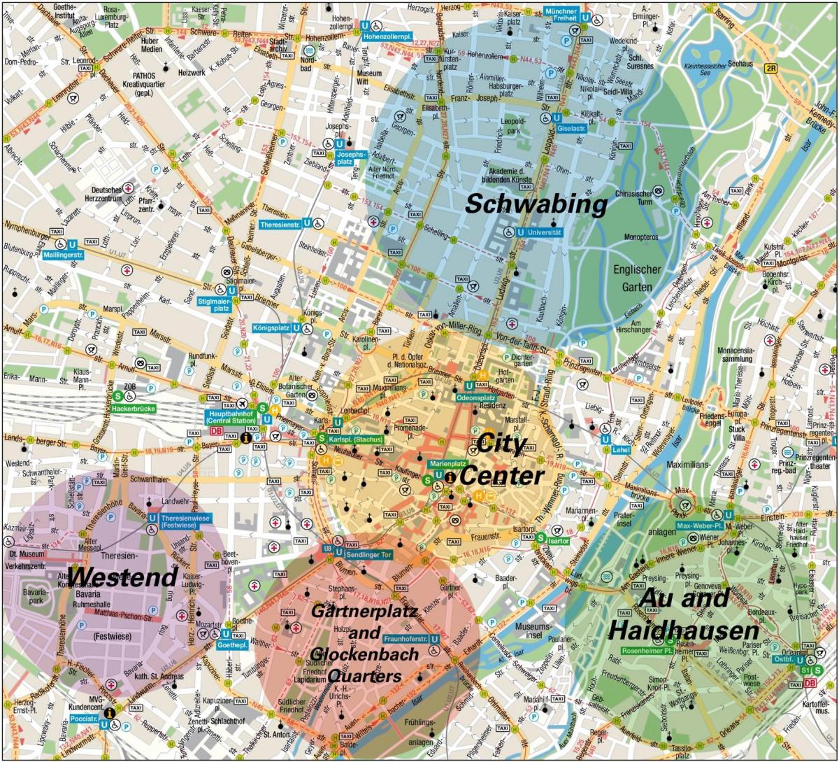 ミュンヘンの周辺地図
